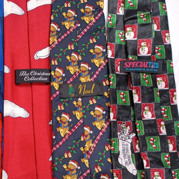 Vintage Christmas Neckties LOT OF 18 Hallmark Santa Claus Grinch Holiday Ties - Picture 3 of 16